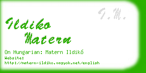 ildiko matern business card