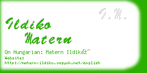 ildiko matern business card